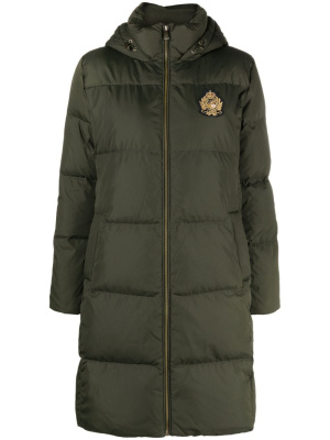 

Logo-patch padded down coat, Lauren Ralph Lauren Logo-patch padded down coat