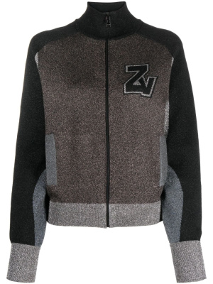 

Logo-patch lurex-knit cardigan, Zadig&Voltaire Logo-patch lurex-knit cardigan