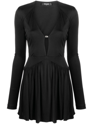 

V-neck cut-out minidress, Dsquared2 V-neck cut-out minidress
