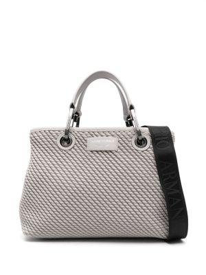 

Textured-finish faux-leather tote bag, Emporio Armani Textured-finish faux-leather tote bag