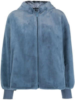 

Faux-fur reversible hooded jacket, Emporio Armani Faux-fur reversible hooded jacket