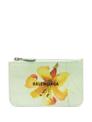 

Floral logo-print pouch, Balenciaga Floral logo-print pouch