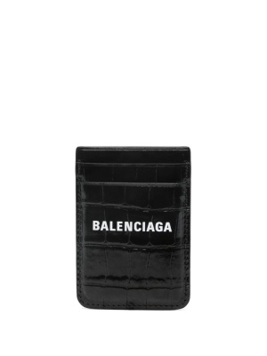 

Logo-print magnet cardholder, Balenciaga Logo-print magnet cardholder