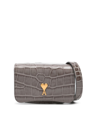 

Paris crocodile-effect leather wallet, AMI Paris Paris crocodile-effect leather wallet