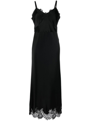 

Lace-trimmed satin dress, Polo Ralph Lauren Lace-trimmed satin dress