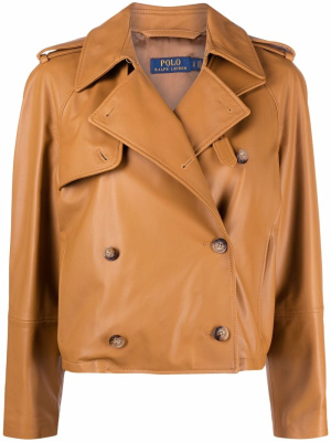 

Double-breasted leather jacket, Polo Ralph Lauren Double-breasted leather jacket