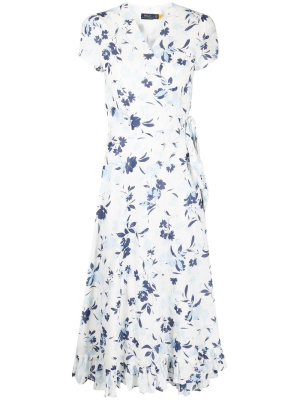 

Elie floral-print wrap dress, Polo Ralph Lauren Elie floral-print wrap dress