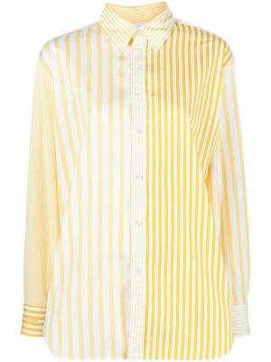 

Panelled striped cotton shirt, Polo Ralph Lauren Panelled striped cotton shirt