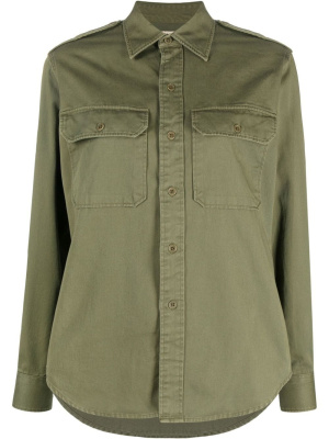 

Epaulette detailing button-up overshirt, Polo Ralph Lauren Epaulette detailing button-up overshirt