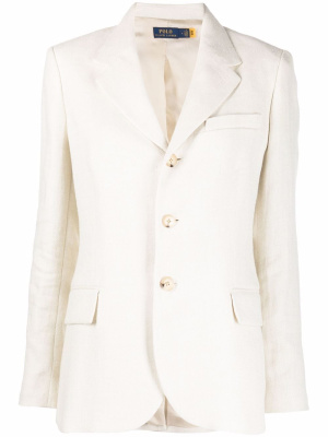 

Herringbone linen-blend blazer, Polo Ralph Lauren Herringbone linen-blend blazer