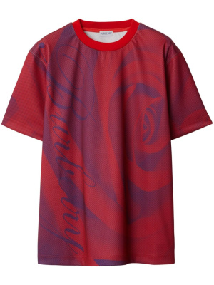 

Rose-print jersey T-shirt, Burberry Rose-print jersey T-shirt