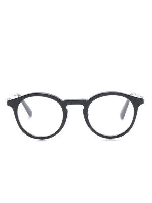 

Logo-plaque round-frame glasses, Moncler Eyewear Logo-plaque round-frame glasses