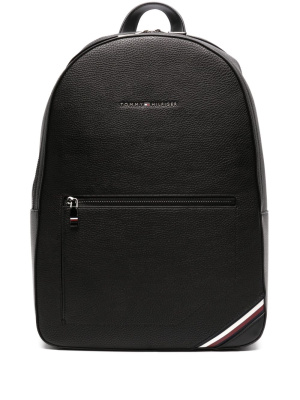 

Logo-plaque leather backpack, Tommy Hilfiger Logo-plaque leather backpack
