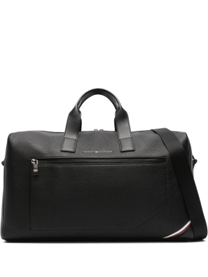 

Logo-lettering pebbled leather holdall, Tommy Hilfiger Logo-lettering pebbled leather holdall