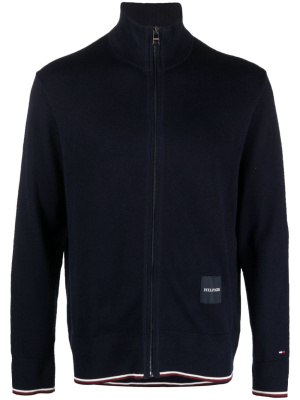 

Logo-patch zip-up jacket, Tommy Hilfiger Logo-patch zip-up jacket