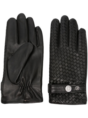 

Interwoven-design leather gloves, Karl Lagerfeld Interwoven-design leather gloves