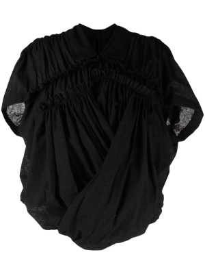 

Asymmetric draped cotton blouse, Comme des Garçons TAO Asymmetric draped cotton blouse