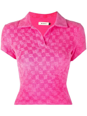 

Monogram toweling polo top, MISBHV Monogram toweling polo top