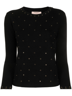 

Eyelet-detail long-sleeve jumper, TWINSET Eyelet-detail long-sleeve jumper