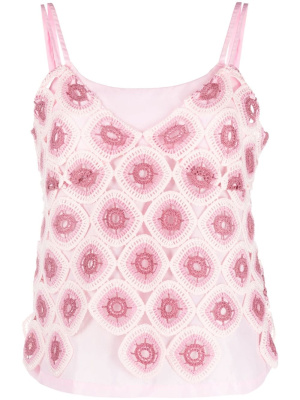 

Macramé-overlay cami top, Comme Des Garçons Macramé-overlay cami top
