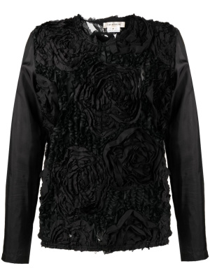 

Floral-appliqué long-sleeve blouse, Comme Des Garçons Floral-appliqué long-sleeve blouse