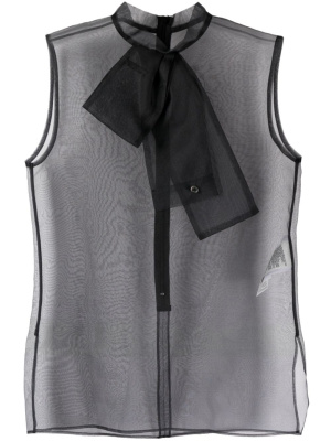 

Bow-detail silk tank top, Sacai Bow-detail silk tank top