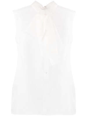 

Bow-detail silk tank top, Sacai Bow-detail silk tank top