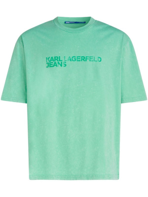 

Logo-print organic cotton T-shirt, Karl Lagerfeld Jeans Logo-print organic cotton T-shirt
