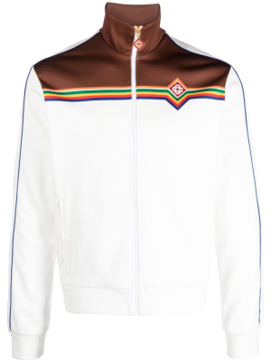 

Panelled zip-up swetshirt, Casablanca Panelled zip-up swetshirt