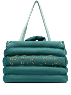 

Logo-embellished quilted tote bag, PINKO Logo-embellished quilted tote bag