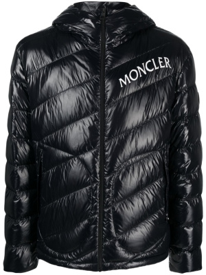 

Shama logo-print quilted puffer jacket, Moncler Shama logo-print quilted puffer jacket