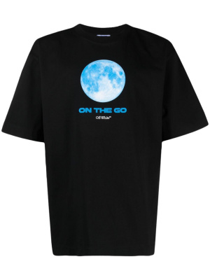 

Moon-print cotton T-shirt, Off-White Moon-print cotton T-shirt
