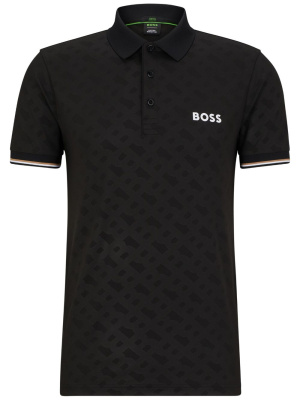 

X Matteo Berrettini monogram polo shirt, BOSS X Matteo Berrettini monogram polo shirt