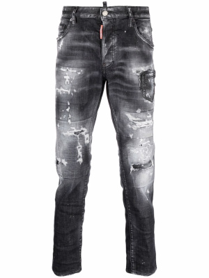 

Mid-rise distressed jeans, Dsquared2 Mid-rise distressed jeans