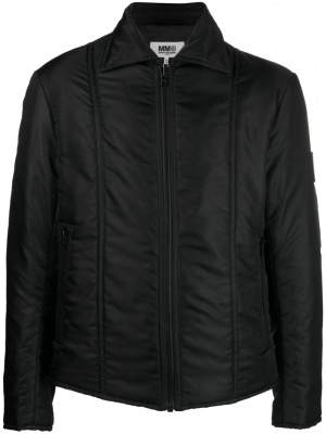 

Contrasting-stitch zip-up jacket, MM6 Maison Margiela Contrasting-stitch zip-up jacket