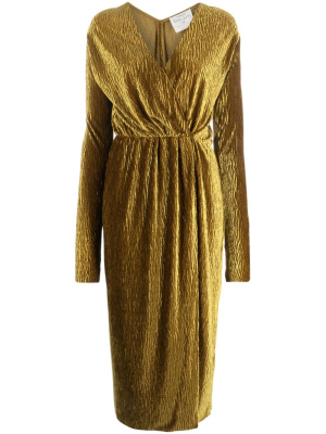 

Ruched velvet midi dress, Forte Forte Ruched velvet midi dress