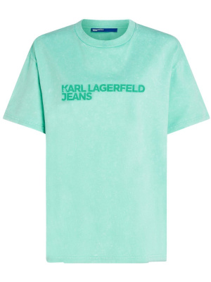 

Logo-print organic cotton T-shirt, Karl Lagerfeld Jeans Logo-print organic cotton T-shirt