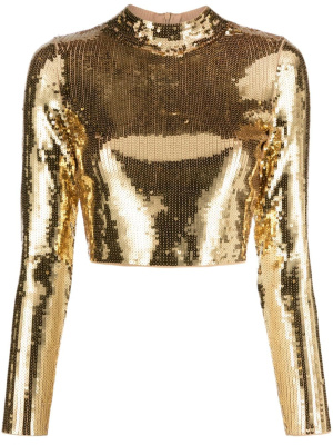

Sequinned cropped top, SANDRO Sequinned cropped top