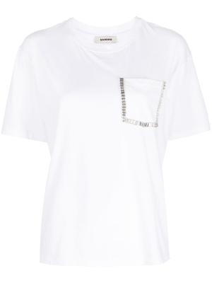 

Crystal-embellished T-shirt, SANDRO Crystal-embellished T-shirt