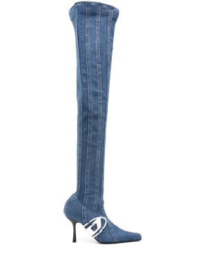 

D-Eclipse 100mm denim boots, Diesel D-Eclipse 100mm denim boots