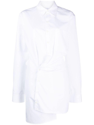 

Asymmetric cotton shirtdress, Off-White Asymmetric cotton shirtdress