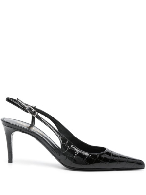 

80mm slingback leather pumps, Saint Laurent 80mm slingback leather pumps