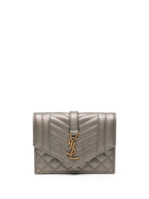 

Quilted leather wallet, Saint Laurent Quilted leather wallet