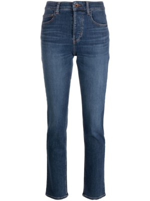 

Logo-print slim-cut jeans, Emporio Armani Logo-print slim-cut jeans