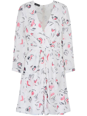 

Abstract-print silk dress, Emporio Armani Abstract-print silk dress