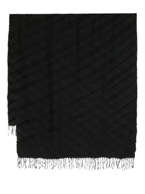 

Fringed-edge pleated stole, Emporio Armani Fringed-edge pleated stole