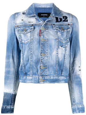 

Logo-patch denim jacket, Dsquared2 Logo-patch denim jacket