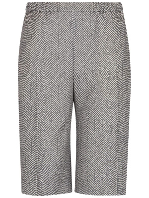 

Elasticated-waistband herringbone shorts, Emporio Armani Elasticated-waistband herringbone shorts