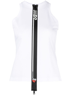 

Logo tape-detail tank top, Dsquared2 Logo tape-detail tank top