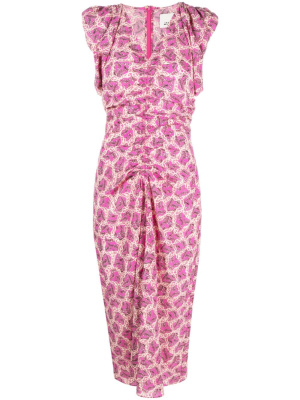 

Gilya ruched midi dress, ISABEL MARANT Gilya ruched midi dress